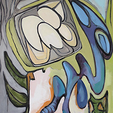 Biotic Metamorphosis I, 2014: 36'' x 24'', oil on canvas